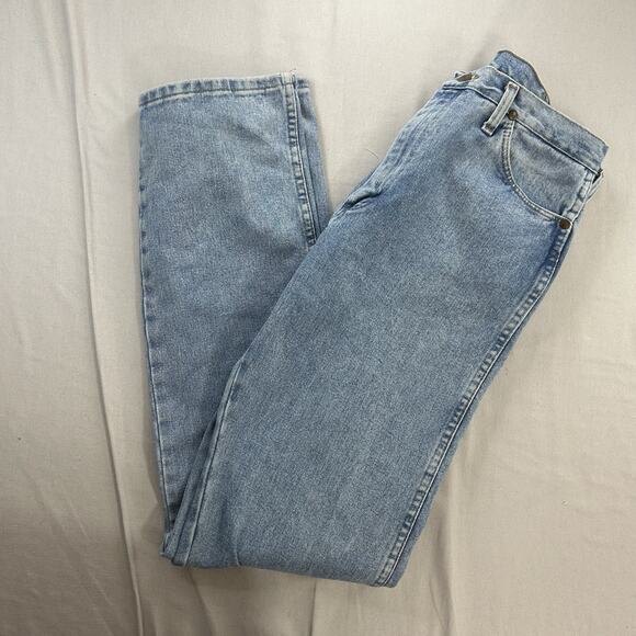 Wrangler Jeans Mens 33x38 Blue Cowboy Cut Western Rodeo 13MWZ Faded Rancher - Picture 1 of 8